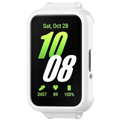 For Samsung Galaxy Fit 3 12mm Half Coverage Hollowed PC Watch Protective Case(White) - Watch Cases by buy2fix | Online Shopping UK | buy2fix