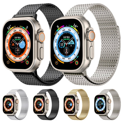 For Apple Watch Series 6 44mm Milanese Loop Magnetic Clasp Stainless Steel Watch Band(Gold) - Watch Bands by buy2fix | Online Shopping UK | buy2fix