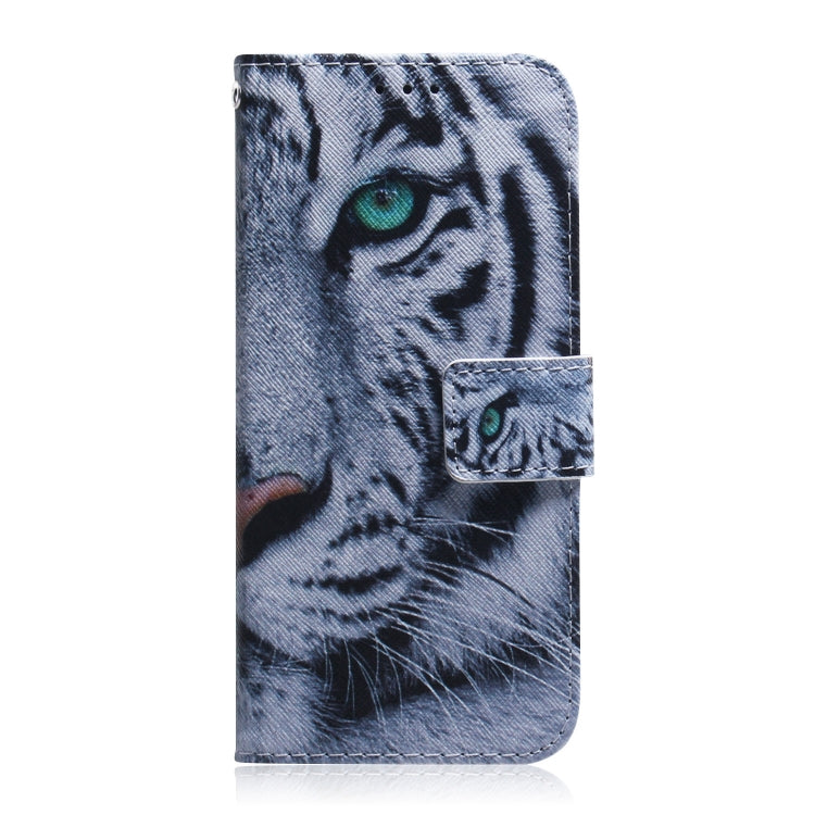 For Google Pixel 9 Pro Coloured Drawing Flip Leather Phone Case(Tiger) - Google Cases by buy2fix | Online Shopping UK | buy2fix