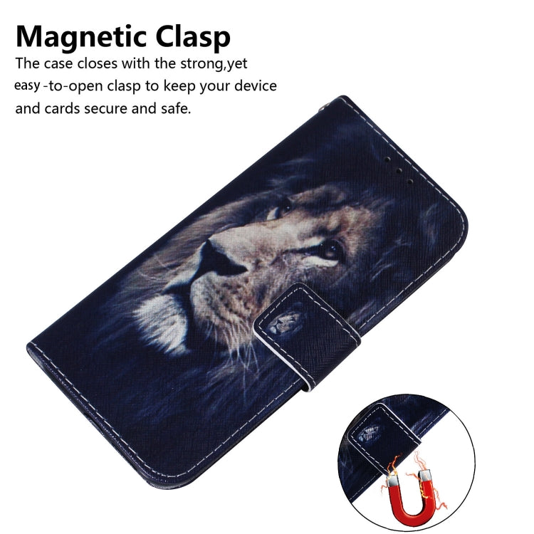 For Google Pixel 9 Coloured Drawing Flip Leather Phone Case(Lion) - Google Cases by buy2fix | Online Shopping UK | buy2fix