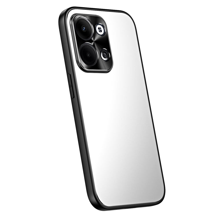 For OPPO Reno9 / Reno9 Pro R-JUST RJ-61 Electroplating Frosted TPU + PC Phone Case(Silver) - OPPO Cases by R-JUST | Online Shopping UK | buy2fix