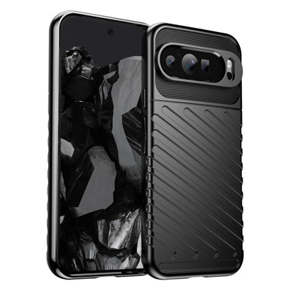 For Google Pixel 9 Pro 5G Thunderbolt Shockproof TPU Phone Case(Black) - Google Cases by buy2fix | Online Shopping UK | buy2fix