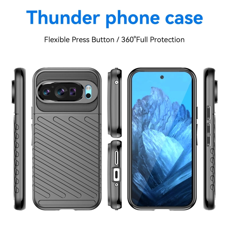 For Google Pixel 9 Thunderbolt Shockproof TPU Phone Case(Black) - Google Cases by buy2fix | Online Shopping UK | buy2fix