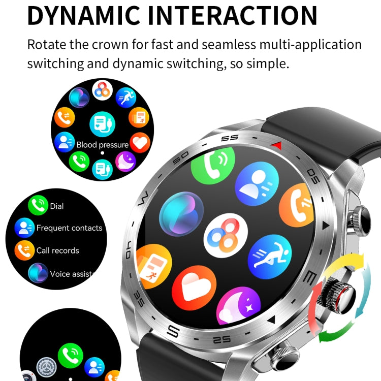 LEMFO T95 1.52 inch IPS Screen 2 in 1 Bluetooth Earphone Smart Watch Support Health Monitoring(Silver) - Smart Watches by LEMFO | Online Shopping UK | buy2fix