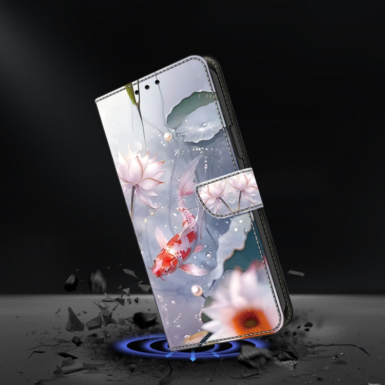 For Google Pixel 9 Crystal Painted Leather Phone case(Koi) - Google Cases by buy2fix | Online Shopping UK | buy2fix