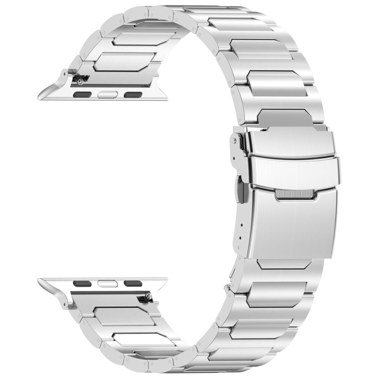 For Apple Watch Ultra 2 49mm I-Shaped Titanium Metal Watch Band(Mirror Silver) - Watch Bands by buy2fix | Online Shopping UK | buy2fix