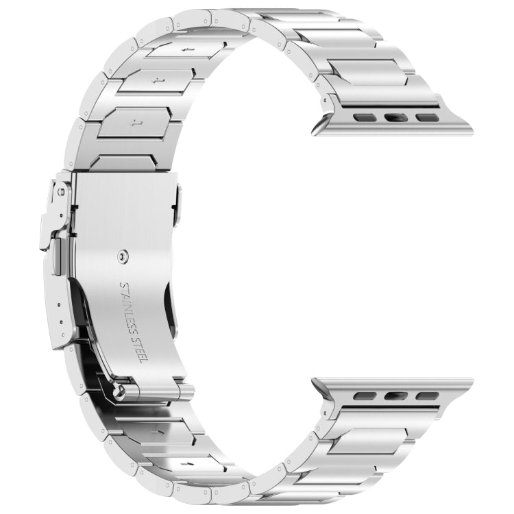 For Apple Watch Ultra 49mm I-Shaped Titanium Metal Watch Band(Silver) - Watch Bands by buy2fix | Online Shopping UK | buy2fix