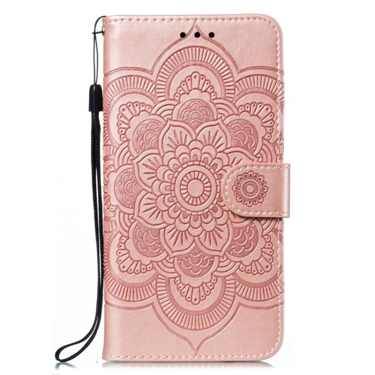 For Google Pixel 9 Sun Mandala Embossing Pattern Phone Leather Case(Rose Gold) - Google Cases by buy2fix | Online Shopping UK | buy2fix