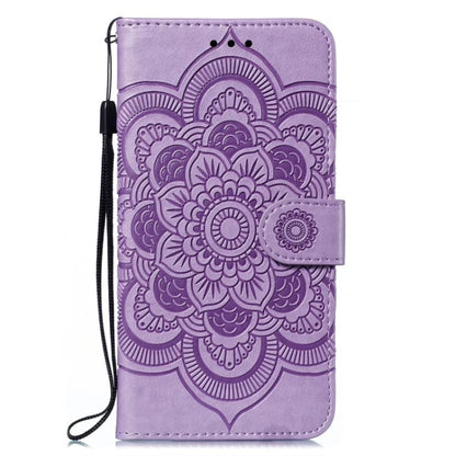 For Google Pixel 9 Sun Mandala Embossing Pattern Phone Leather Case(Purple) - Google Cases by buy2fix | Online Shopping UK | buy2fix