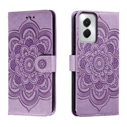 For Motorola Moto G Power 5G 2024 Sun Mandala Embossing Pattern Phone Leather Case(Purple) - Motorola Cases by buy2fix | Online Shopping UK | buy2fix