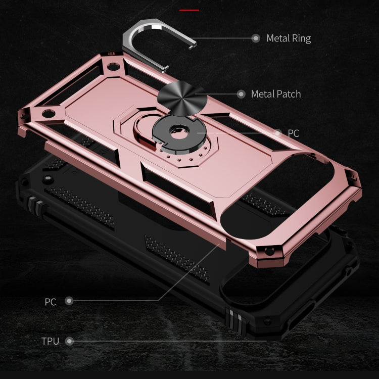 For Google Pixel 9 Pro Shockproof TPU + PC Phone Case with Holder(Rose Gold) - Google Cases by buy2fix | Online Shopping UK | buy2fix