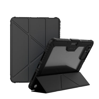 For iPad Pro 11 2024 NILLKIN Bumper Pro Multi-angle Folding Style Tablet Leather Case(Black) - More iPad Cases by NILLKIN | Online Shopping UK | buy2fix