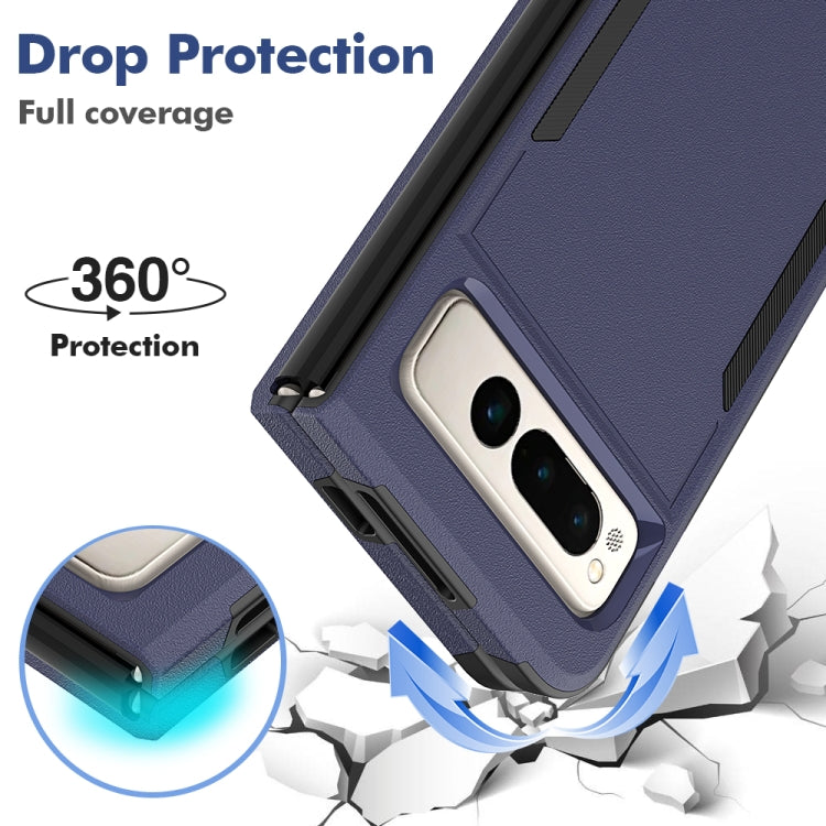 For Google Pixel Fold 2 in 1 PC + TPU Phone Case(Dark Blue) - Google Cases by buy2fix | Online Shopping UK | buy2fix