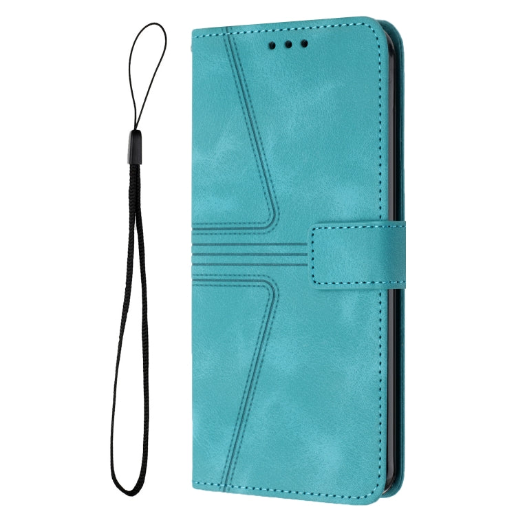 For iPhone 16 Pro Triangle Solid Color Leather Phone Case(Green) - iPhone 16 Pro Cases by buy2fix | Online Shopping UK | buy2fix