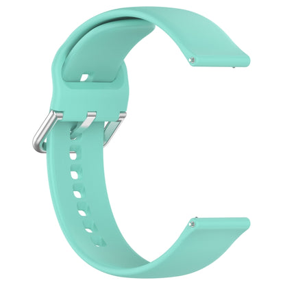 For CMF Watch Pro D395 22mm Solid Color Silver Buckle Silicone Watch Band, Size:S(Teal) - Watch Bands by buy2fix | Online Shopping UK | buy2fix