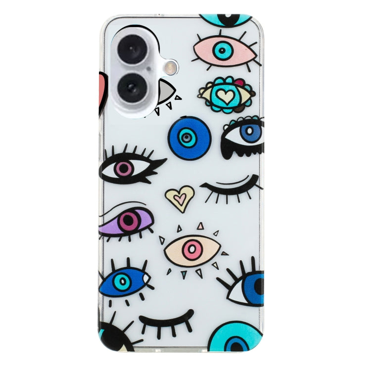 For iPhone 16 Plus Colorful Painting Pattern TPU Phone Case(Eye Monster) - iPhone 16 Plus Cases by buy2fix | Online Shopping UK | buy2fix