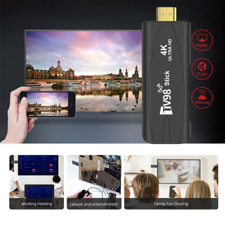 TV98 Rockchip 3228A Quad Core 4K HD Bluetooth Android TV Stick, RAM:2GB+16GB(UK Plug) - Android TV Sticks by buy2fix | Online Shopping UK | buy2fix