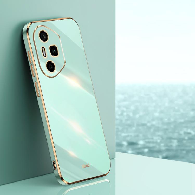 For Honor 300 Pro XINLI Straight 6D Plating Gold Edge TPU Phone Case(Mint Green) - Honor Cases by XINLI | Online Shopping UK | buy2fix