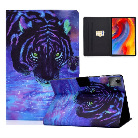 For Lenovo Tab M11 / Xiaoxin Pad 11 2024 Colored Drawing Smart Leather Tablet Case(Starry Sky Lion) - Lenovo by buy2fix | Online Shopping UK | buy2fix