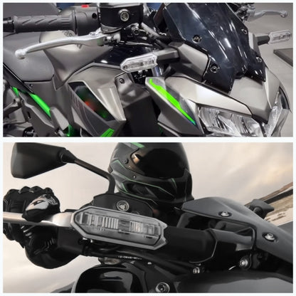 For Kawasaki Versys 650 Z1000R Motorcycles LED Turn Signal Light(Black) - Signal Lights by buy2fix | Online Shopping UK | buy2fix