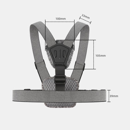 6 in 1 Phone Clamp Adjustable Body Mount Belt Chest Strap with Mount & Screw(Grey) - Chest Belt by RUIGPRO | Online Shopping UK | buy2fix