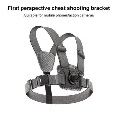 7 in 1 Phone Clamp Adjustable Body Mount Belt Chest Strap with Mount & Screw(Grey) - Chest Belt by RUIGPRO | Online Shopping UK | buy2fix