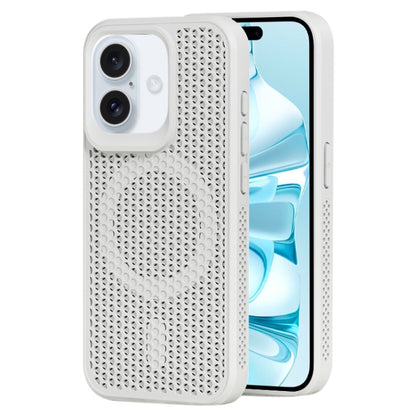 For iPhone 16 MagSafe Magnetic Heat Dissipation Phone Case(White) - iPhone 16 Cases by buy2fix | Online Shopping UK | buy2fix