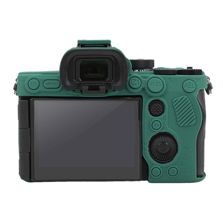 For Sony ILCE7RM5 / A7R5 Litchi Texture Soft Silicone Protective Case(Green) - Protective Case by buy2fix | Online Shopping UK | buy2fix