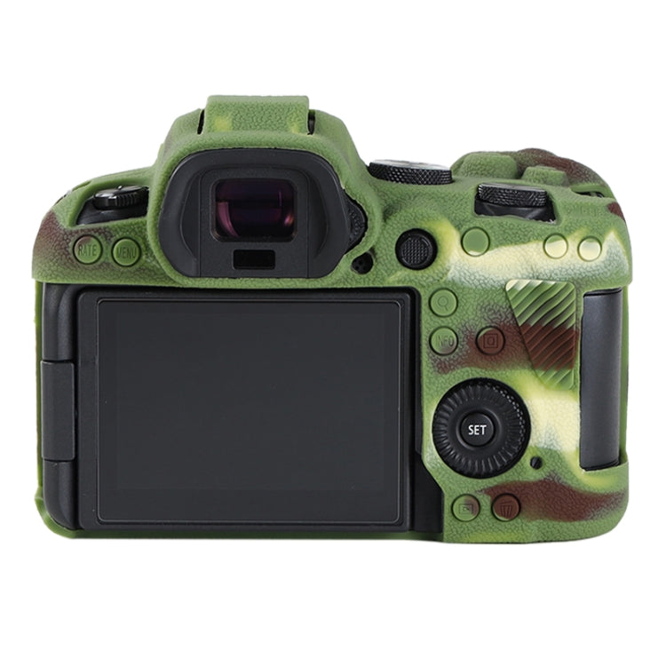 For Canon EOS R6 Mark II Litchi Texture Soft Silicone Protective Case(Camouflage) - Protective Case by buy2fix | Online Shopping UK | buy2fix