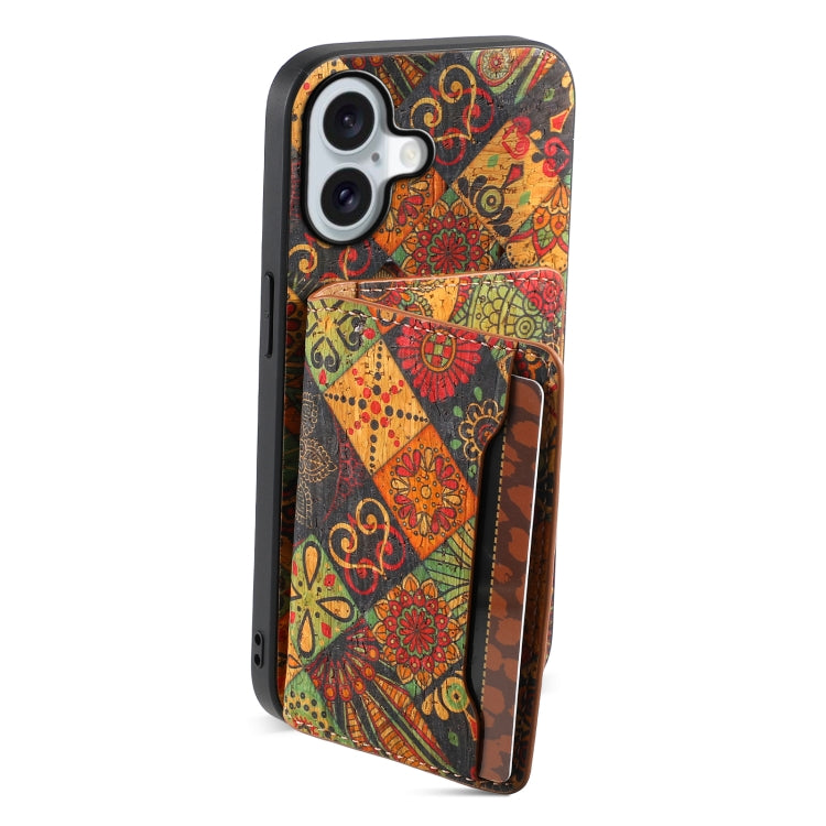 For iPhone 16 Card Slot Holder Phone Case(Autumn Yellow) - iPhone 16 Cases by buy2fix | Online Shopping UK | buy2fix