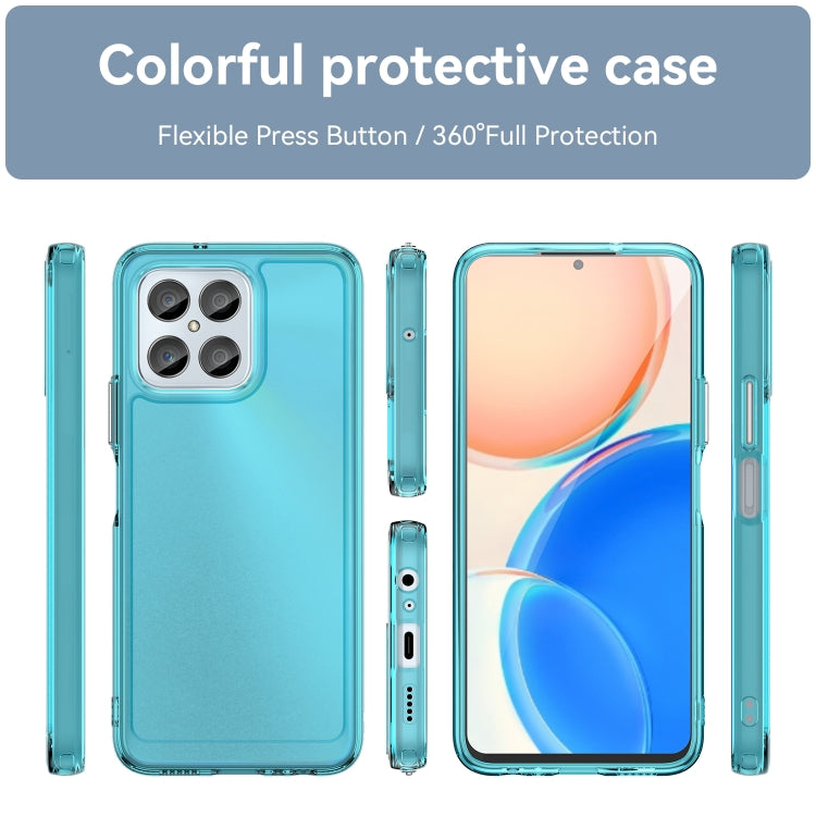 For Honor X6 5G Candy Series TPU Phone Case(Transparent Blue) - Honor Cases by buy2fix | Online Shopping UK | buy2fix