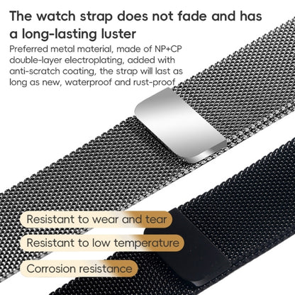 For Apple Watch SE 2023 44mm ZGA Milanese Magnetic Metal Watch Band(Silver) - Watch Bands by ZGA | Online Shopping UK | buy2fix