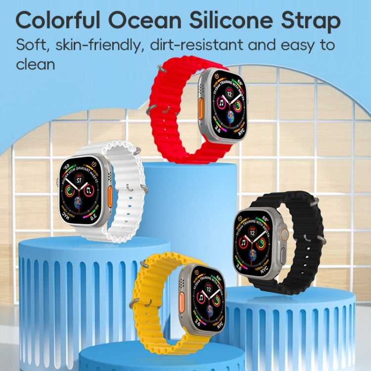 For Apple Watch 42mm ZGA Ocean Silicone Watch Band(Red) - Watch Bands by ZGA | Online Shopping UK | buy2fix