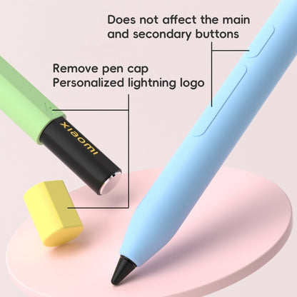 For Xiaomi Focus Pen III Stylus Pen Contrast Color Silicone Protective Case(Black) - Pencil Accessories by buy2fix | Online Shopping UK | buy2fix