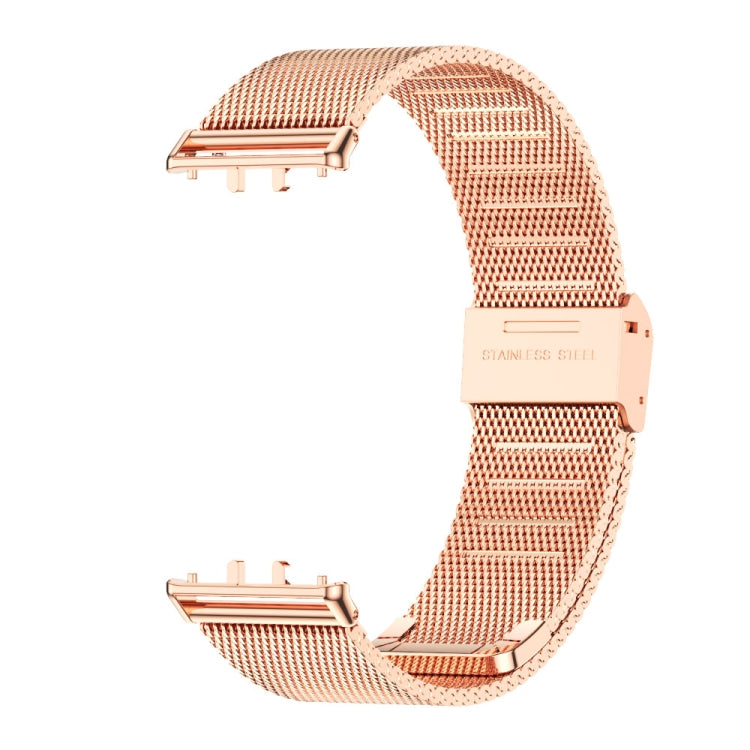 For Samsung Galaxy Fit 3 Mijobs Milan Buckle Metal Watch Band(Rose Gold) - Watch Bands by MIJOBS | Online Shopping UK | buy2fix