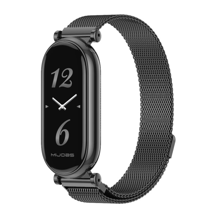 For Xiaomi Mi Band 8 Mijobs GT4 Milan Magnetic Metal Watch Band(Black) - Watch Bands by MIJOBS | Online Shopping UK | buy2fix