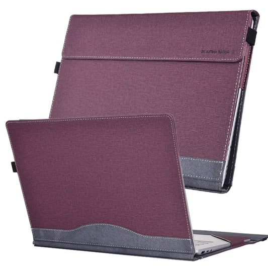 For Lenovo ThinkPad X1 Yoga Gen 4 Cloth Texture Laptop Leather Protective Case(Wine Red) - Other by buy2fix | Online Shopping UK | buy2fix