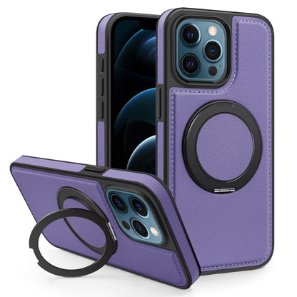 For iPhone 12 Pro Max Yashi 360 Degree Rotating MagSafe Bracket Phone Case(Purple) - iPhone 12 Pro Max Cases by buy2fix | Online Shopping UK | buy2fix