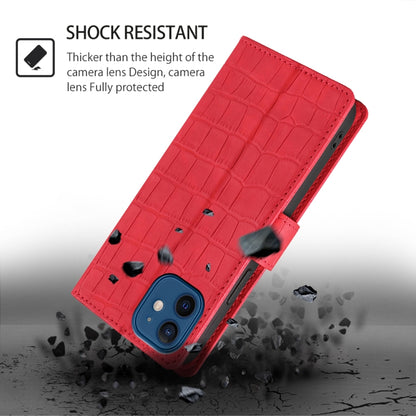 For Motorola Edge 5G 2024 Skin Feel Crocodile Magnetic Clasp Leather Phone Case(Red) - Motorola Cases by buy2fix | Online Shopping UK | buy2fix