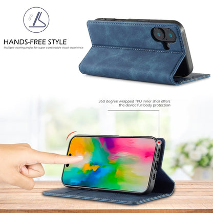 For iPhone 16 Plus LC.IMEEKE Strong Magnetism Microfiber Leather Phone Case(Blue) - iPhone 16 Plus Cases by LC.IMEEKE | Online Shopping UK | buy2fix