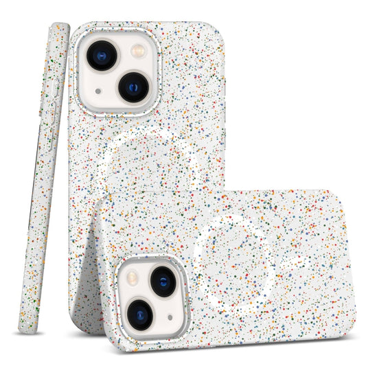 For iPhone 14 Colorful Frosted Magsafe PC Hybrid TPU Phone Case(White) - iPhone 14 Cases by buy2fix | Online Shopping UK | buy2fix