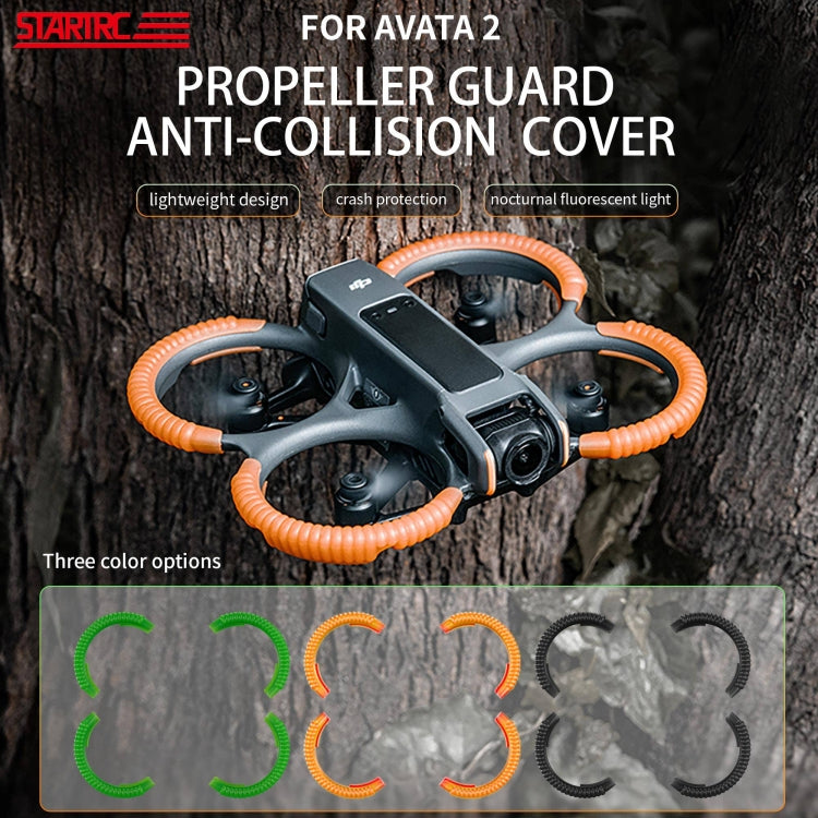 For DJI AVATA 2 STARTRC Propeller TPU Protective Guard Anti-collision Ring Cover(Fluorescent Orange) -  by STARTRC | Online Shopping UK | buy2fix