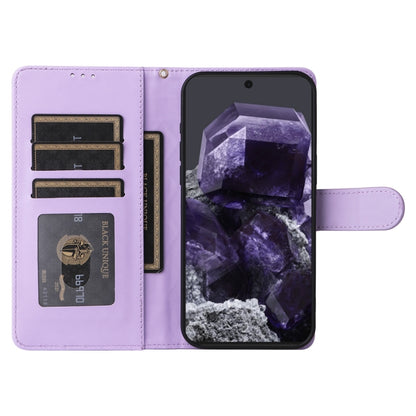 For Google Pixel 9 Pro Diamond Lattice Leather Flip Phone Case(Light Purple) - Google Cases by buy2fix | Online Shopping UK | buy2fix