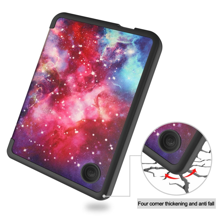 For KOBO Clara Colour 2024 / BW Painted Voltage Caster TPU Leather Smart Tablet Case(Milky Way) - Others by buy2fix | Online Shopping UK | buy2fix