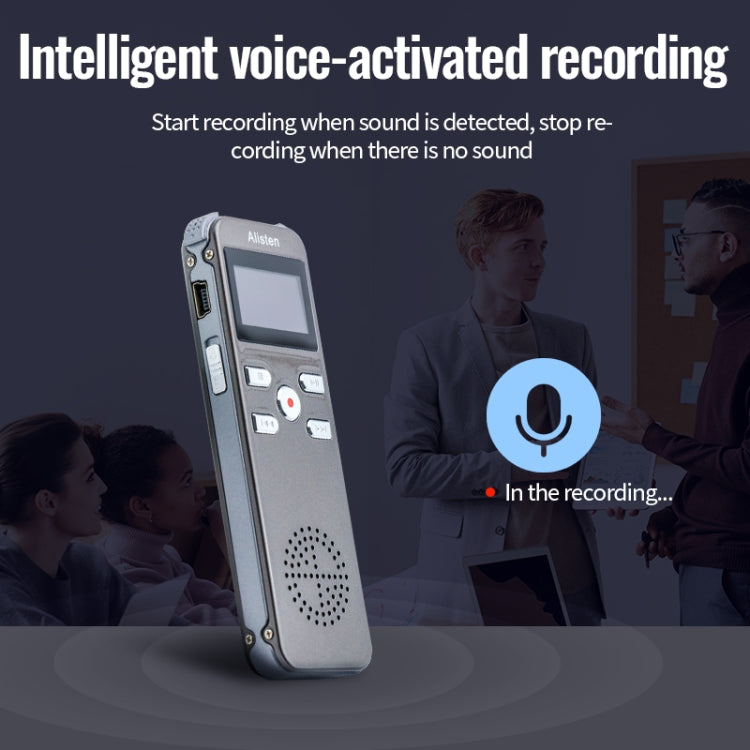 JNN X26 Mini Portable Voice Recorder with OLED Screen, Memory:8GB(Metal Gray) - Recording Pen by JNN | Online Shopping UK | buy2fix