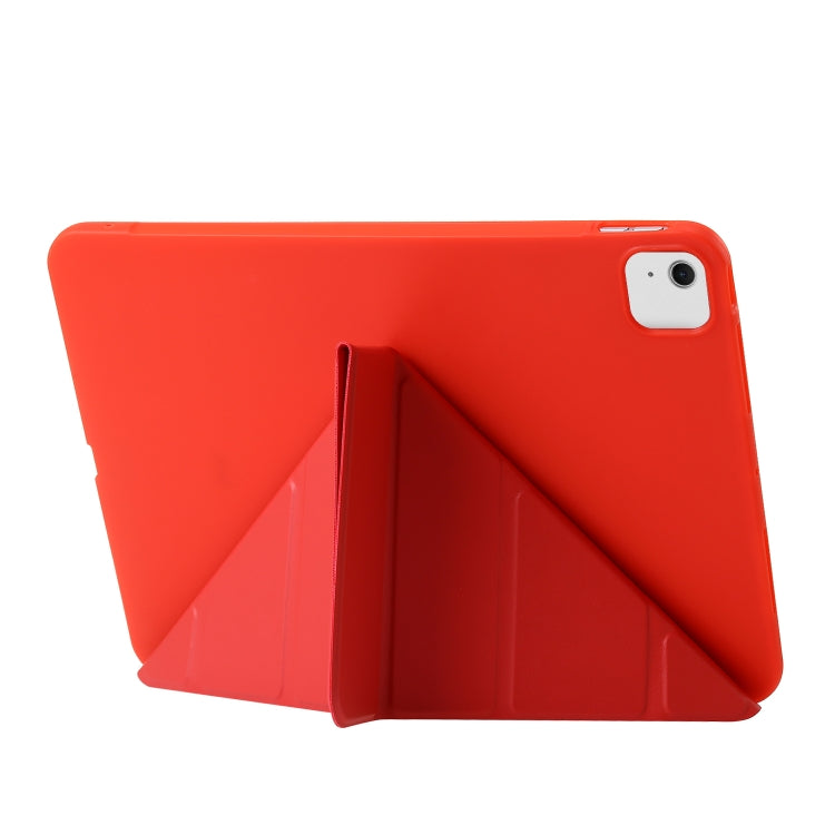 For iPad Air 11 2024 TPU Deformation Flip Leather Tablet Case with Holder(Red) - iPad Air 11 2024 Cases by buy2fix | Online Shopping UK | buy2fix