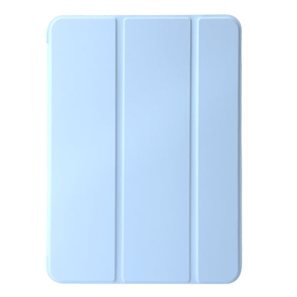 For iPad Air 11 2024 Three-fold Holder Flip Tablet Leather Case(Sky Blue) - iPad Air 11 2024 Cases by buy2fix | Online Shopping UK | buy2fix