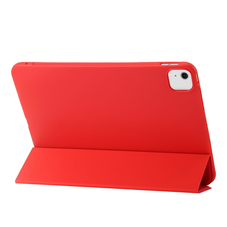 For iPad Air 11 2024 Three-fold Holder Flip Tablet Leather Case(Red) - iPad Air 11 2024 Cases by buy2fix | Online Shopping UK | buy2fix