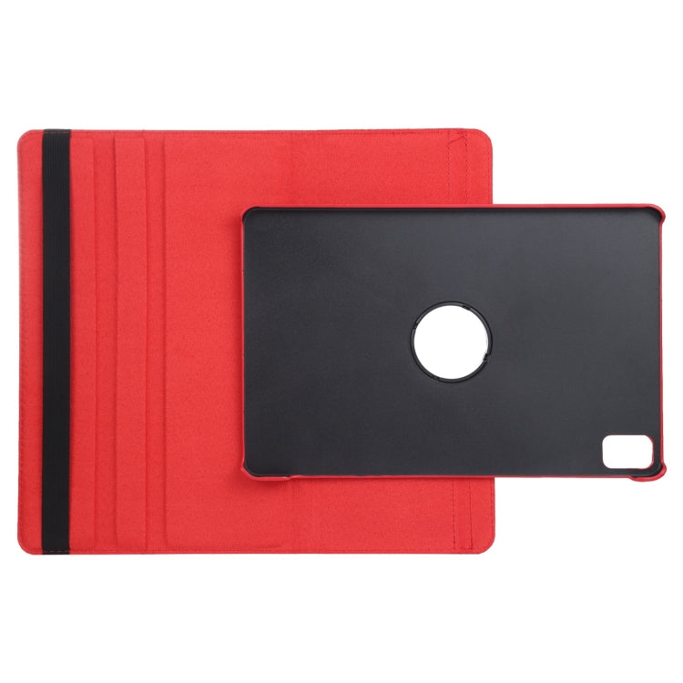 For iPad Pro 13 2024 360 Degree Rotation Litchi Texture Leather Tablet Case with Holder(Red) - iPad Pro 13 2024 Cases by buy2fix | Online Shopping UK | buy2fix