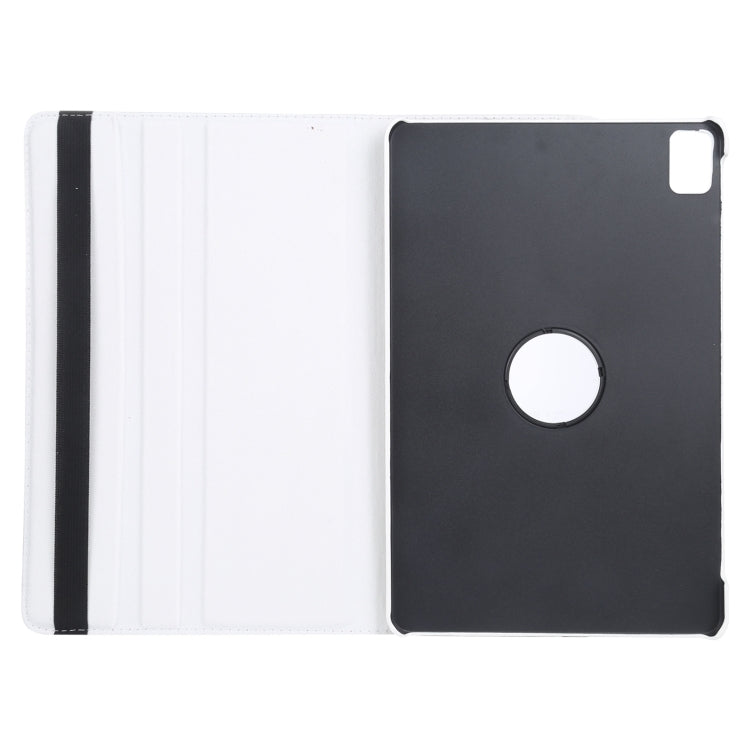 For iPad Air 13 2024 360 Degree Rotation Litchi Texture Leather Tablet Case with Holder(White) - iPad Air 13 2024 Cases by buy2fix | Online Shopping UK | buy2fix